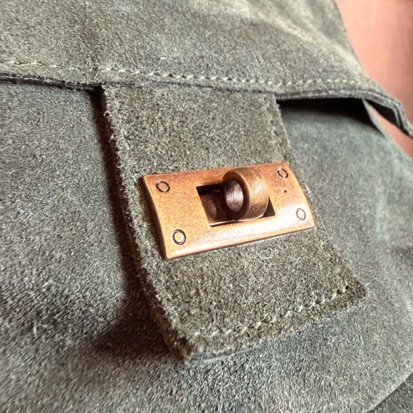 Free People Suede Flap Shoulder Bag - Teal - Picture 5 of 8